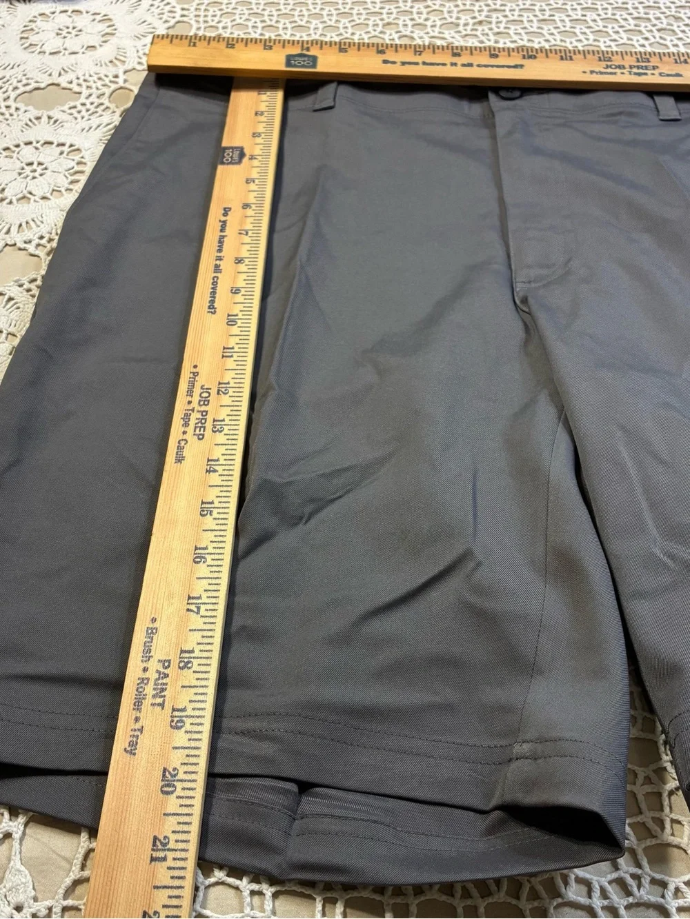PGA Tour Mens Golf Shorts Size 38 Gray Stretch Flat Front Performance Chino